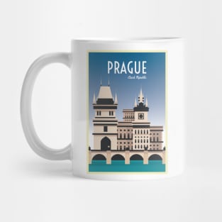 Prague, Czech Republic - Vintage Travel Poster Mug